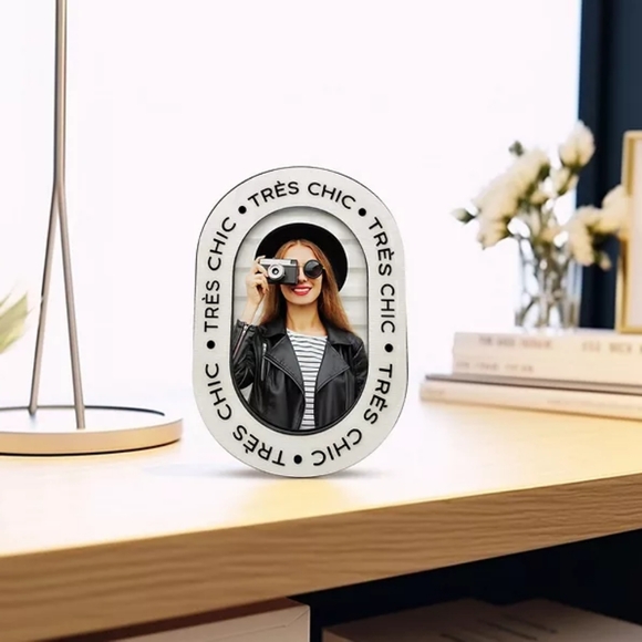 *FWP!~ "Tres Chic" Oval Picture Frame- NEW! - Picture 1 of 5